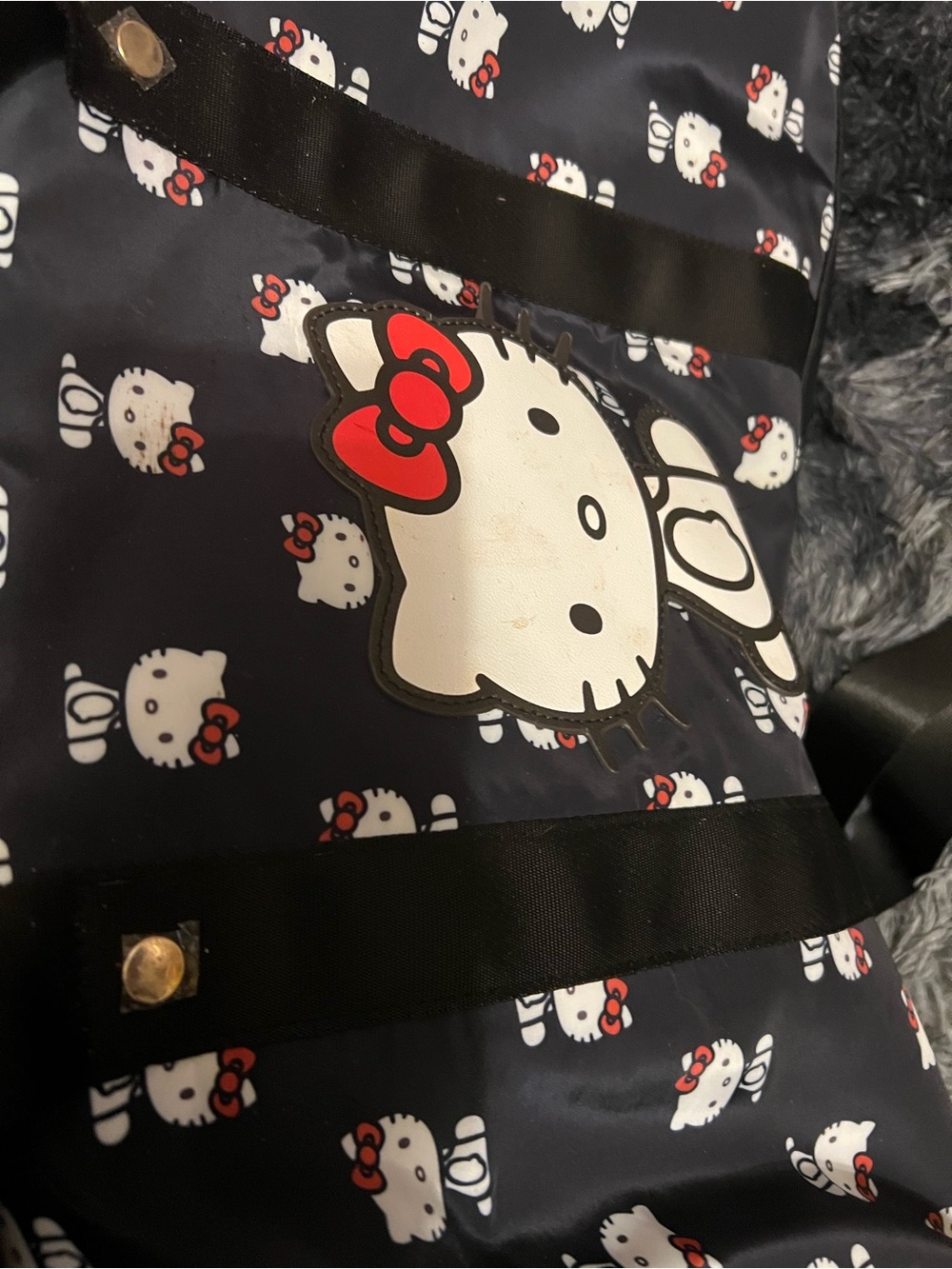 Hello Kitty duffel bag with Red Bow Detail